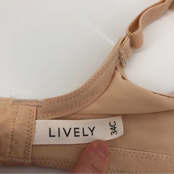 Lively Bra 34C Beige Nude Underwire Unpadded - Picture 6 of 9